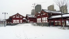 西湖风雪